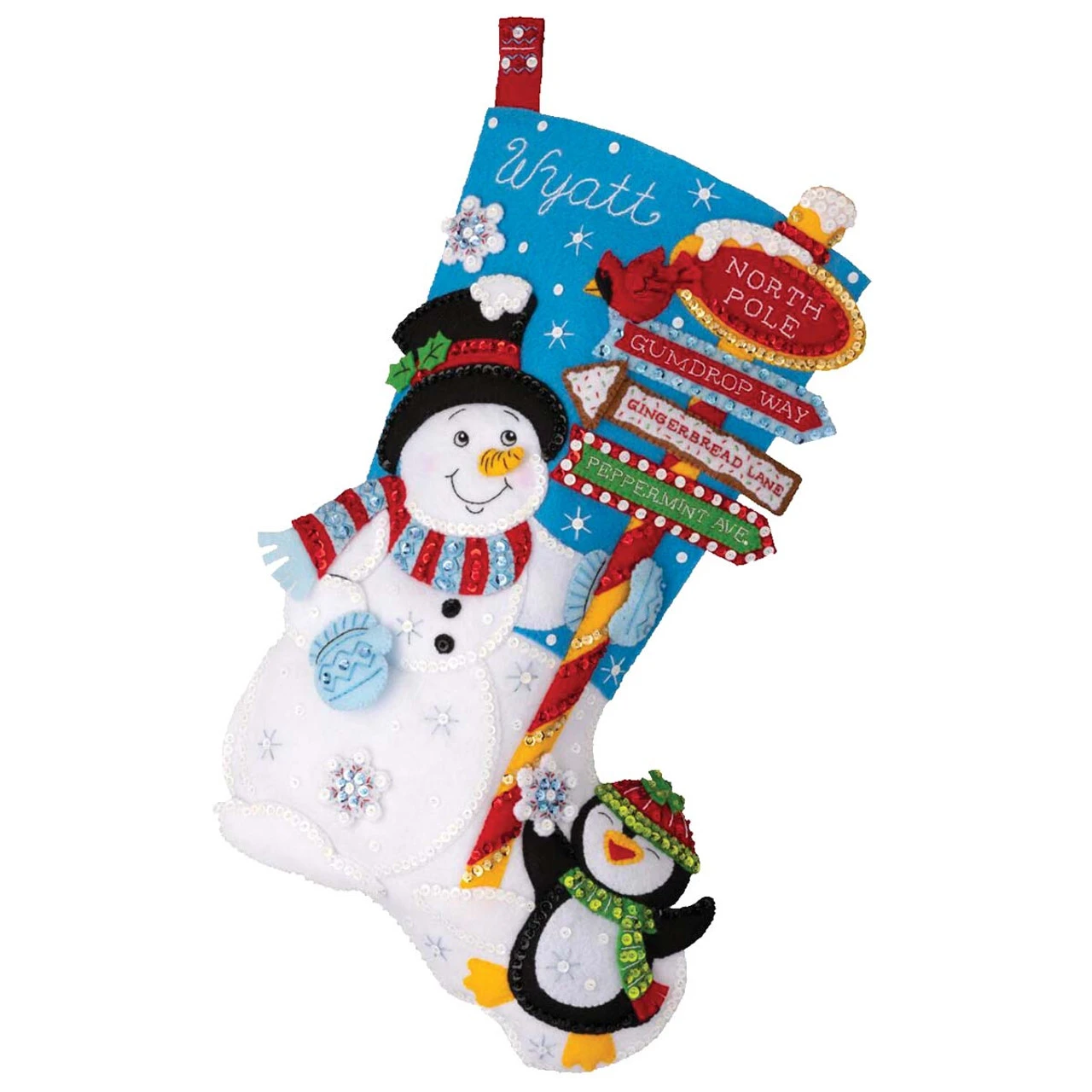 Bucilla Destination North Pole Stocking Kit 1 Bucilla Destination North Pole Stocking Kit