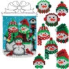 Herrschners Snow Family Banner & Ornament & Free Hanger, Set Of 3 Pony Bead Kit
