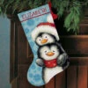 Dimensions Hugging Penguins Stocking Needlepoint Kit
