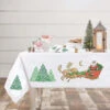 Herrschners Evergreen Tablecloth Stamped Cross-Stitch
