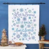 Herrschners Let It Snow Lap Quilt Top Stamped Cross-Stitch Kit