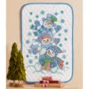 Herrschners Snowman Stack Wall Hanging Stamped Cross-Stitch Kit