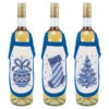Herrschners Winter Blue Bottle Aprons Stamped Cross-Stitch