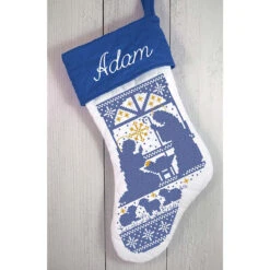 Herrschners Nativity Stocking Stamped Cross-Stitch Kit