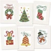 Herrschners Christmas Greeting Cards Stamped Cross-Stitch Kit