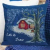 Craftways Let It Snow Pillow Cover Stamped Cross-Stitch Kit