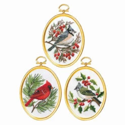 Winter Birds Stamped Embroidery Kit