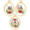 Design Works Floral Lanterns Pictures Stamped Embroidery Kit