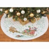 Herrschners Here Comes Santa Tree Skirt Stamped Cross-Stitch Kit