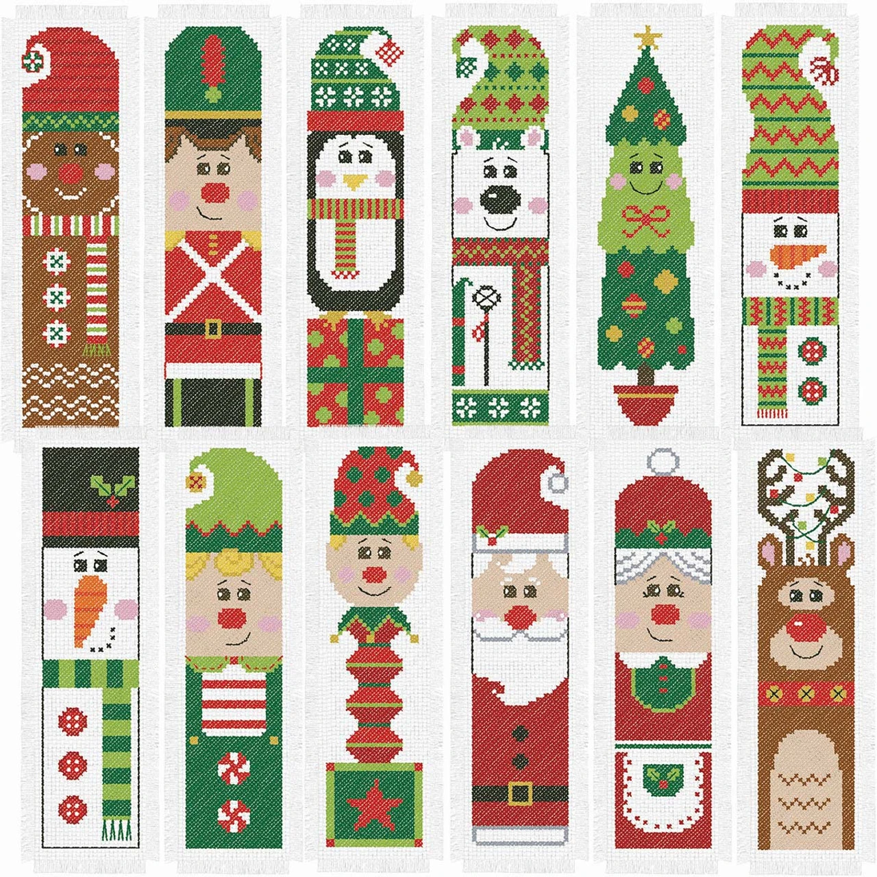 Herrschners North Pole Characters Bookmarks Counted Cross-Stitch Kit 1 Herrschners North Pole Characters Bookmarks Counted Cross-Stitch Kit