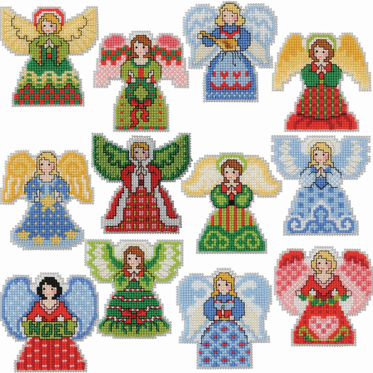 Herrschners Angels On High Ornaments Counted Cross-Stitch Kit 1 Herrschners Angels On High Ornaments Counted Cross-Stitch Kit