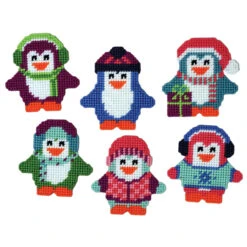 Herrschners Snowy Penguin Ornaments Plastic Canvas Kit