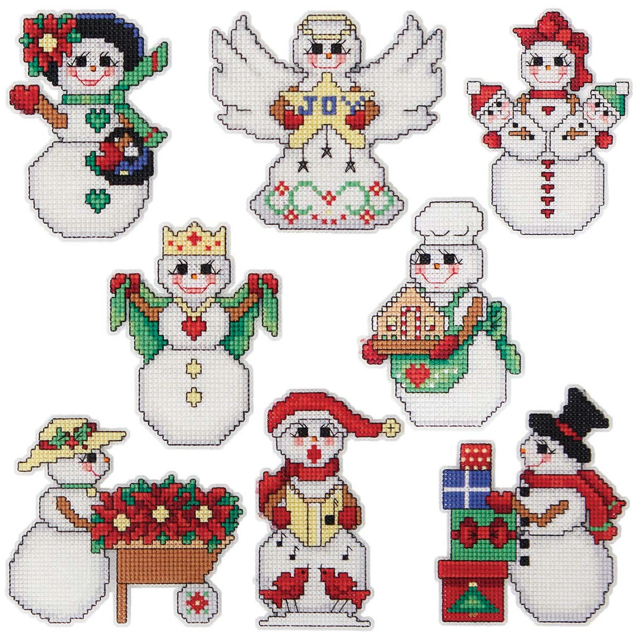 Herrschners Snow Ladies Magnets Counted Cross-Stitch Kit 1 Herrschners Snow Ladies Magnets Counted Cross-Stitch Kit