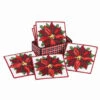 Herrschners Gingham & Poinsettia Coasters Plastic Canvas Kit