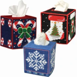 Herrschners Snowflakes, Stocking, & Sweets Set Plastic Canvas
