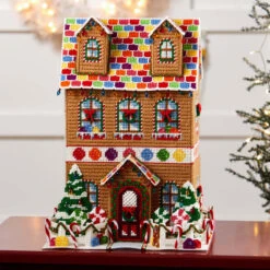 Herrschners Candy Lane Gingerbread House Plastic Canvas Kit -PremierCraft Sales Store 570677 5 27370.1693467589
