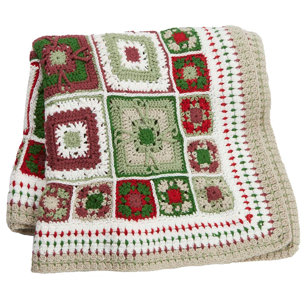 Herrschners Merry Mistletoe Afghan Crochet Kit 2 Herrschners Merry Mistletoe Afghan Crochet Kit - Image 2