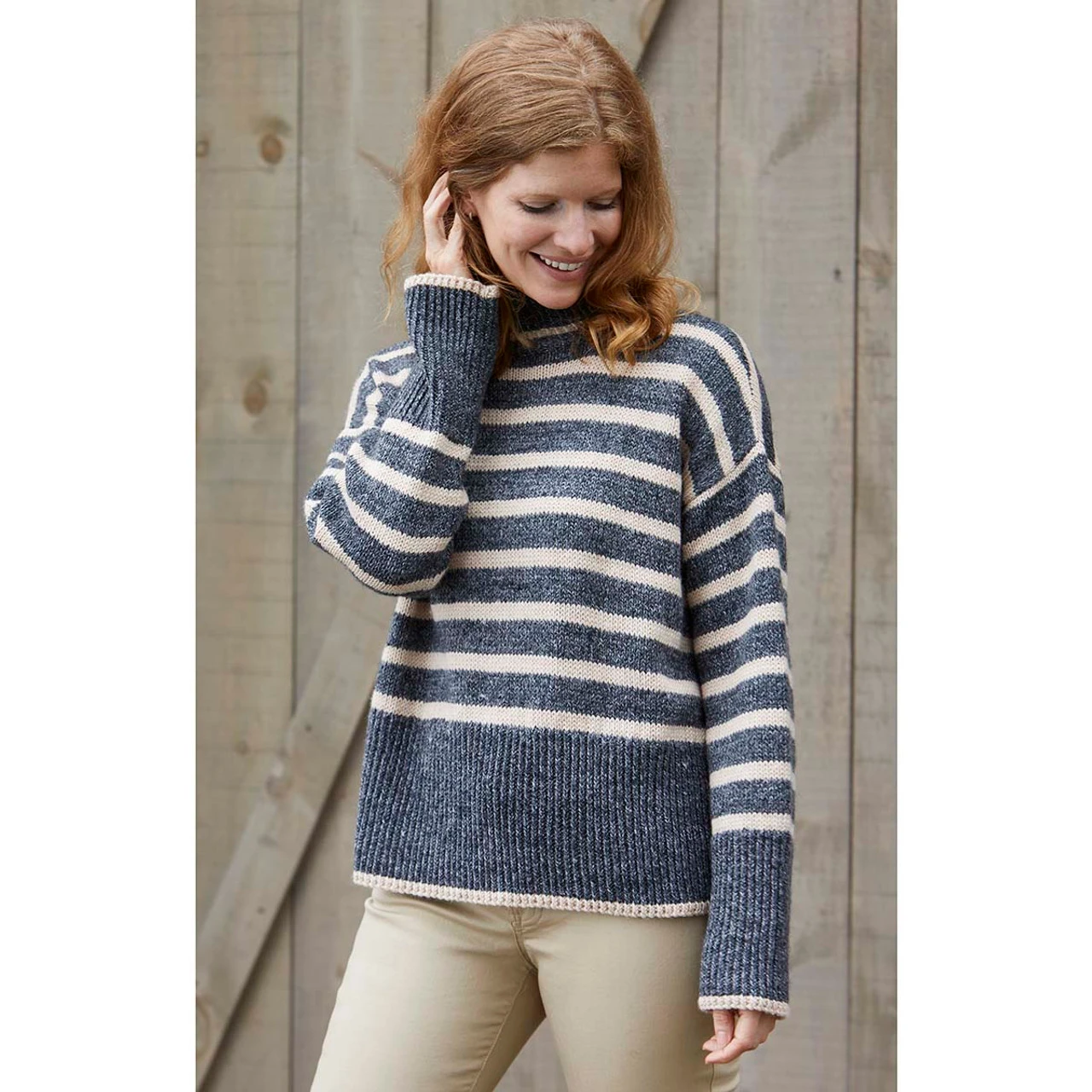 Willow Yarns Modern Stripes Pullover Knit Kit 1 Willow Yarns Modern Stripes Pullover Knit Kit